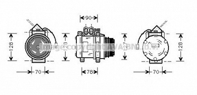 AVA QUALITY COOLING prk033 -  Компрессор, кондиционер
